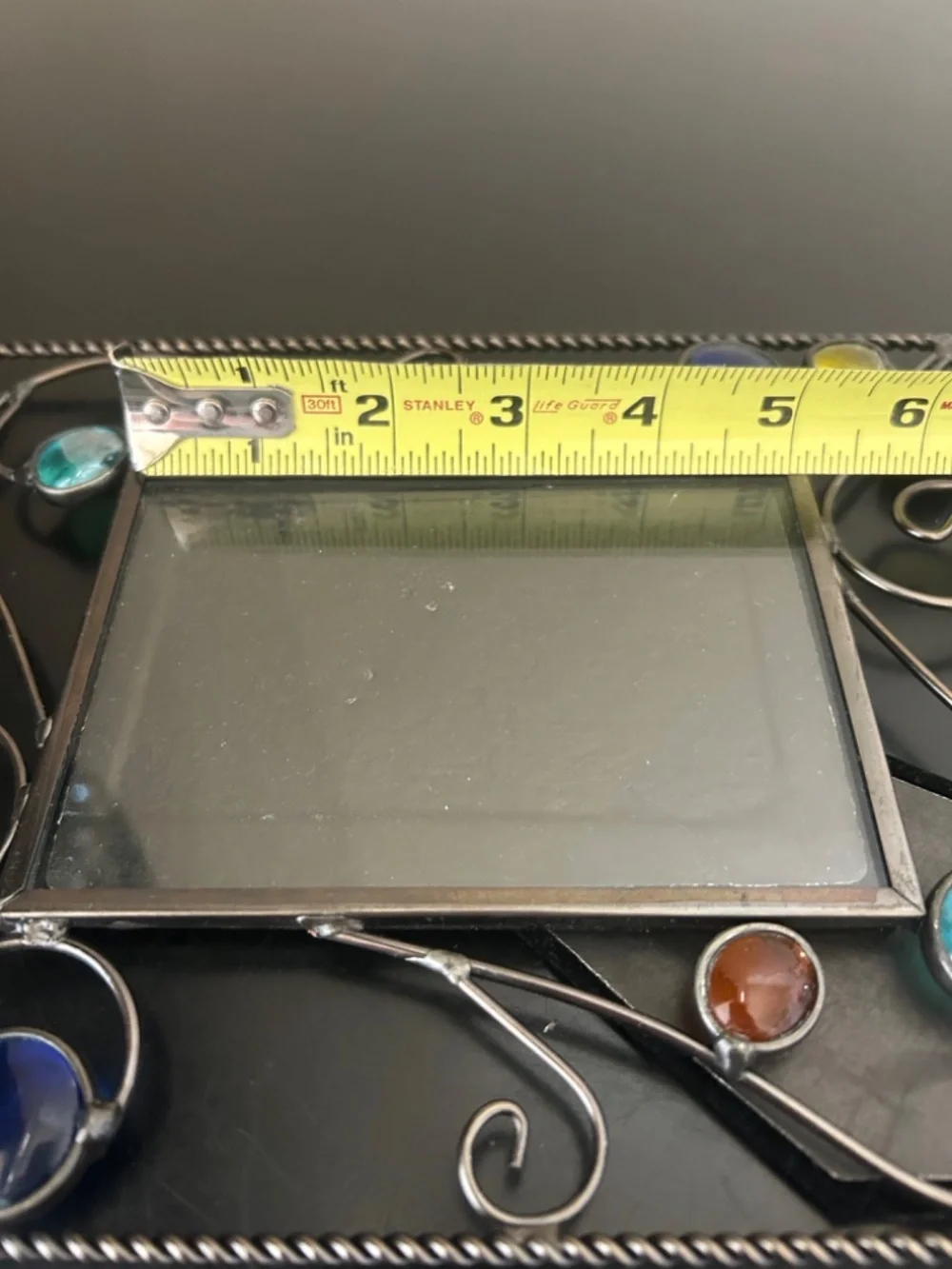 Multicolor Glass Nuggets Picture Frame.